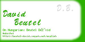 david beutel business card